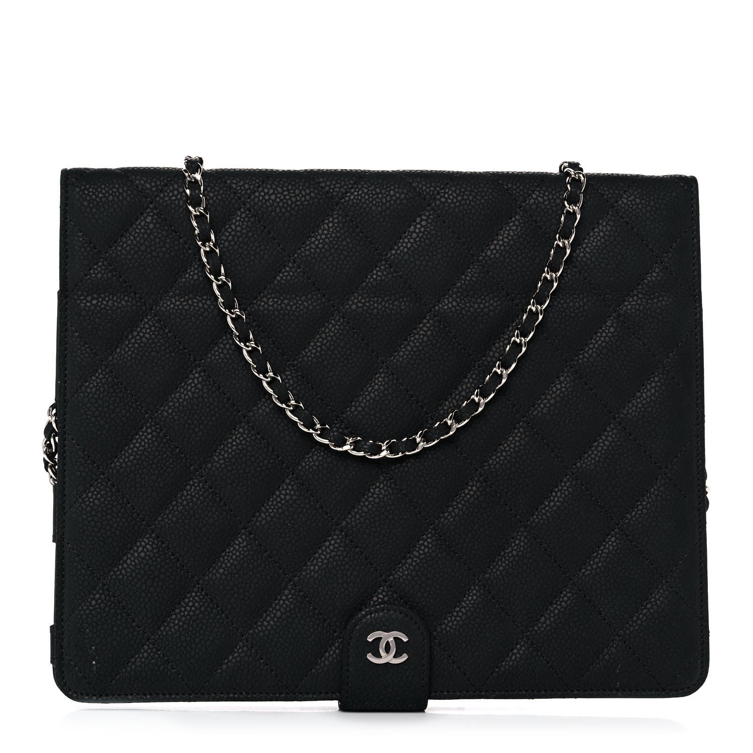 Chanel Iridescent Caviar Quilted Crossbody iPad Holder Black 1 of 12