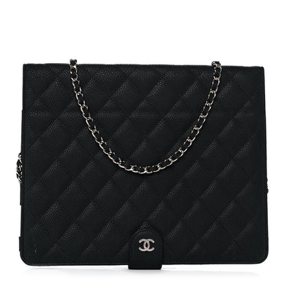 Chanel Iridescent Caviar Quilted Crossbody iPad Holder Black 1 of 12