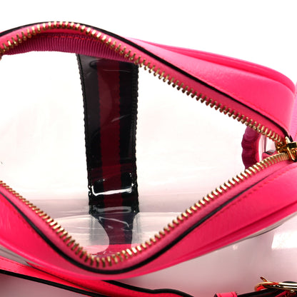 Gucci Vinyl Web Mini Ophidia Transparent Shoulder Bag Fluorescent Fuchsia 5 of 10