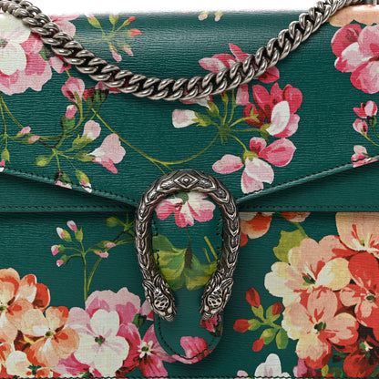 Gucci Calfskin Blooms Print Medium Dionysus Shoulder Bag Bright Emerald Multicolor 8 of 10