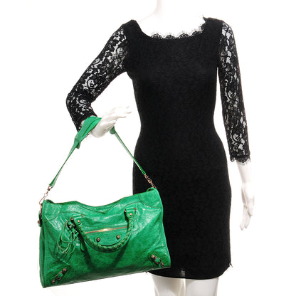 Balenciaga Agneau Giant 12 Rose Gold Hardware City Vert Poker 2 of 16