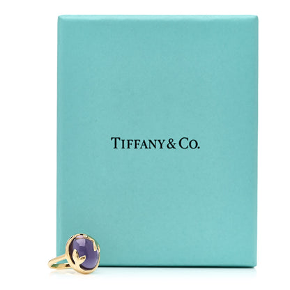 Tiffany 18K Yellow Gold Amethyst Paloma Picasso Olive Leaf Ring 52 6 7 of 7