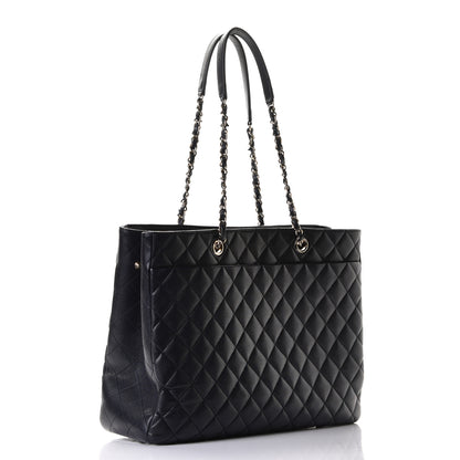 Chanel Caviar Quilted Large CC Shopping Tote Navy 2 of 5