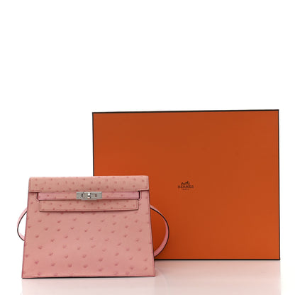 Hermes Ostrich Kelly Danse II Belt Bag Rose Bubblegum 12 of 12