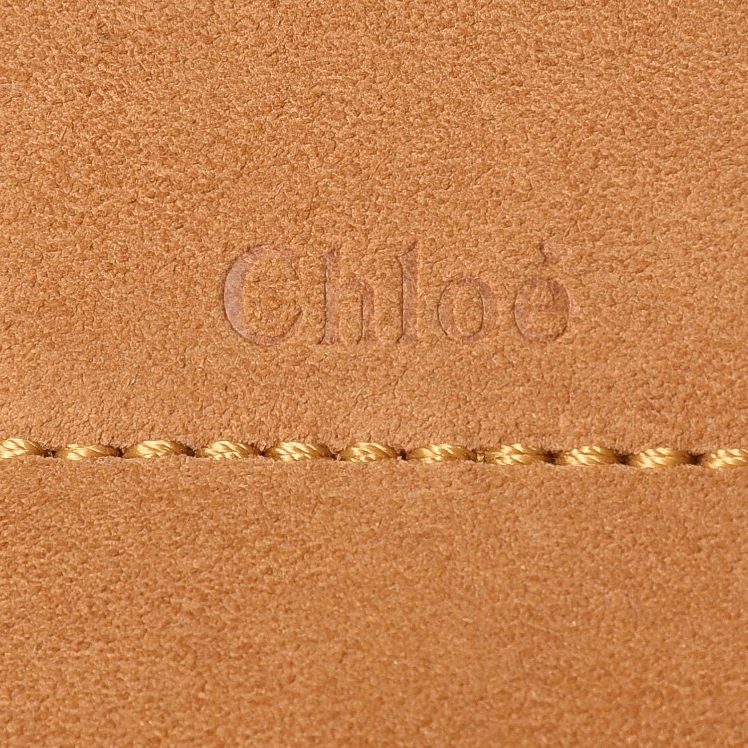 Chloe Suede Medium Lexa Shoulder Bag Mustard Brown 6 of 8