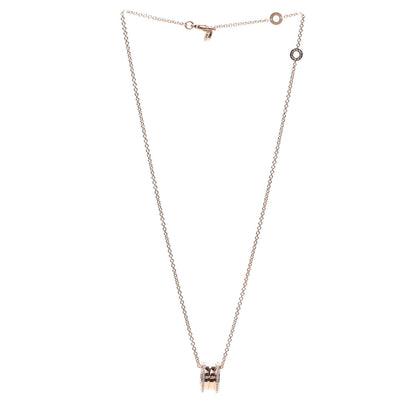 Bulgari 18K Rose Gold Diamond B.Zero1 Pendant Necklace 3 of 6