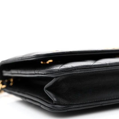 Chanel Lambskin Quilted Enamel Coco Casino Wallet On Chain WOC Black 10 of 13