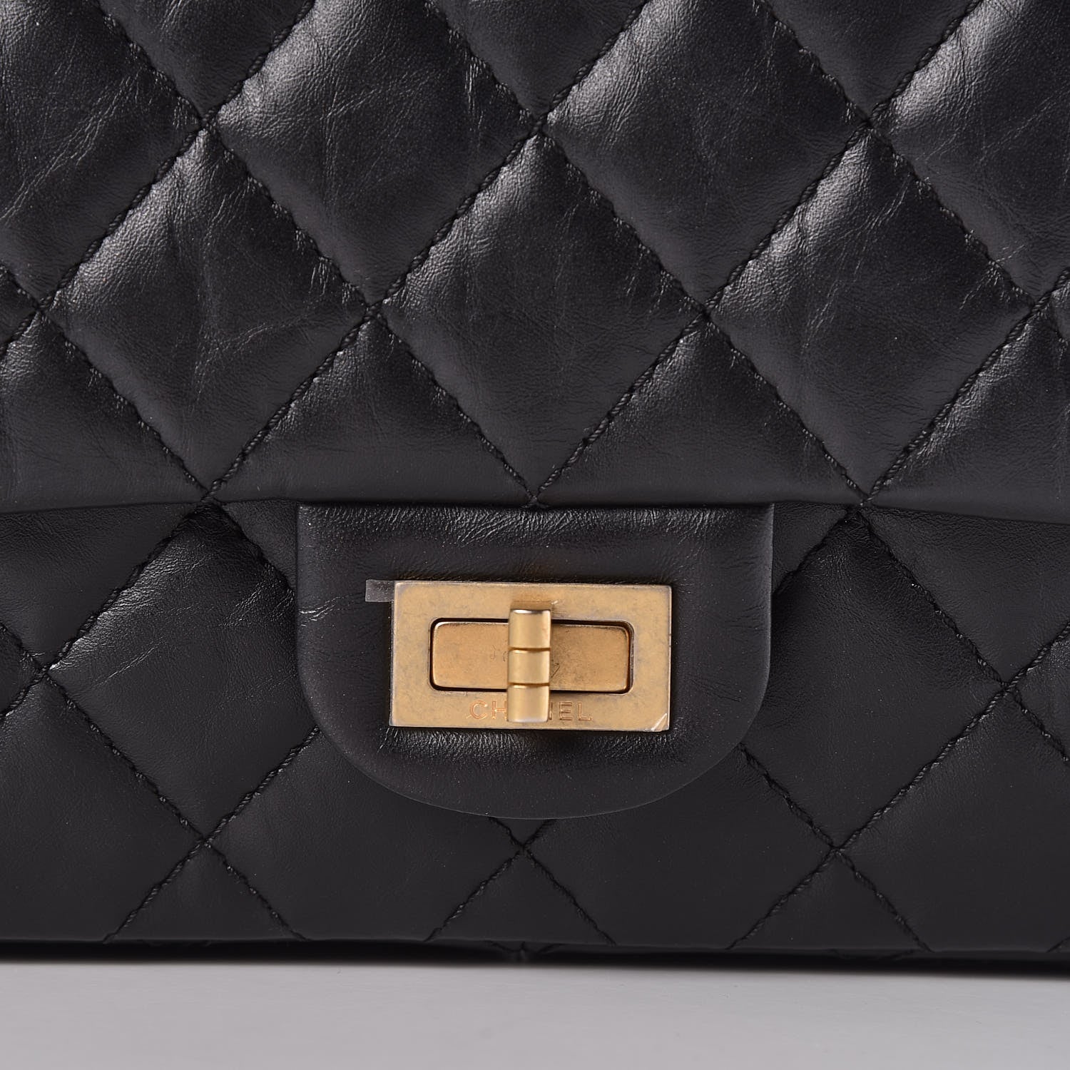 Chanel Aged Calfskin Quilted 2.55 Reissue 226 Flap Black 10 of 12