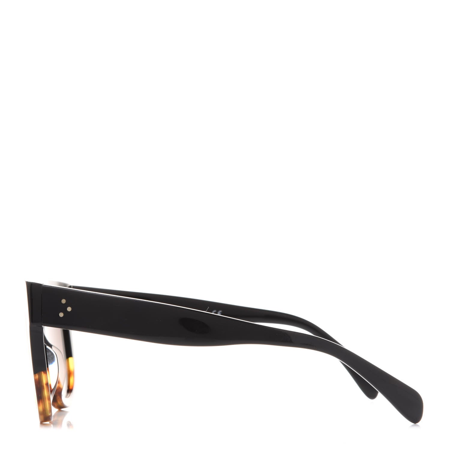 Celine Shadow Sunglasses CL 4001IN Black Havana 3 of 8
