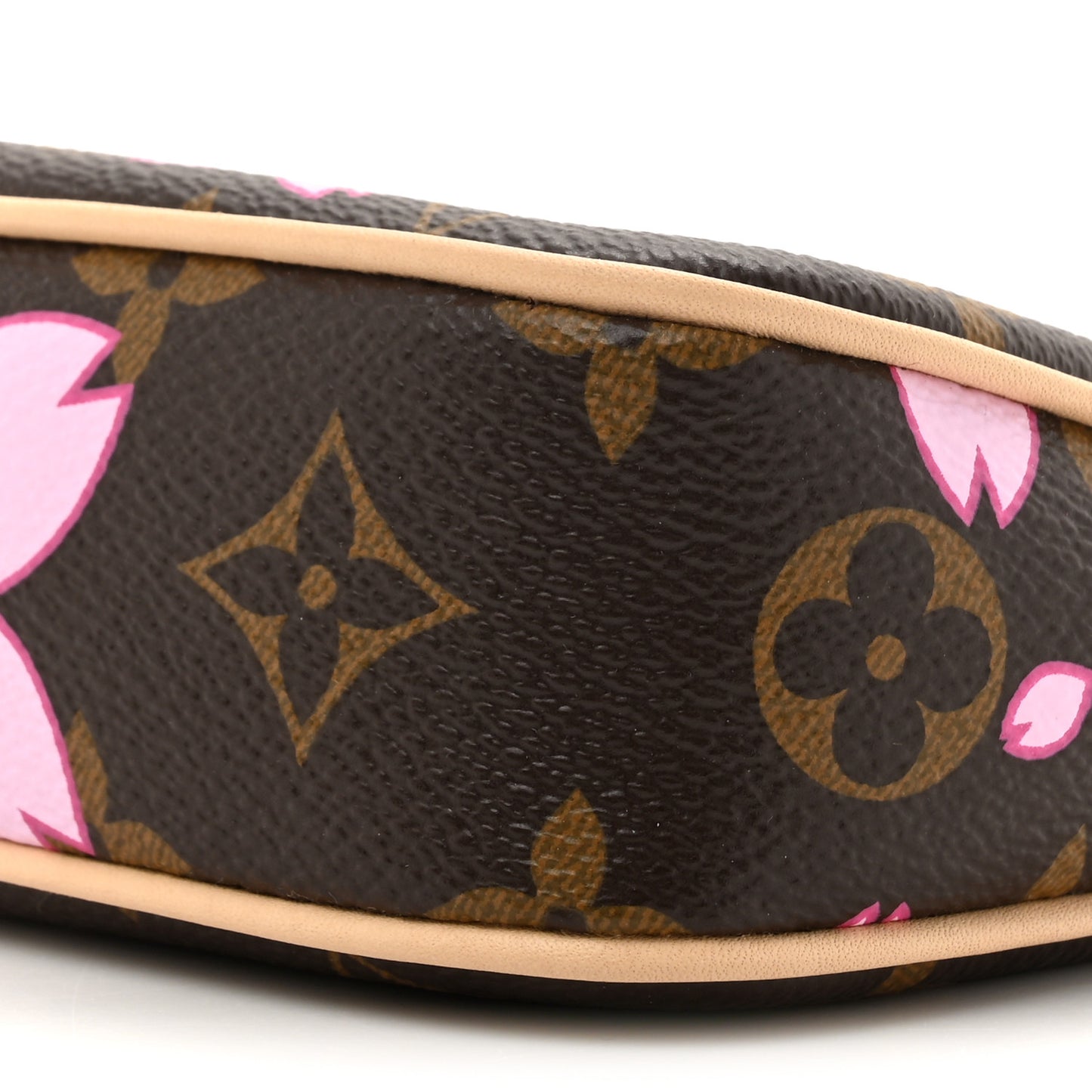 LV X TM Monogram Cherry Blossom Pochette Accessories Sakura Brown