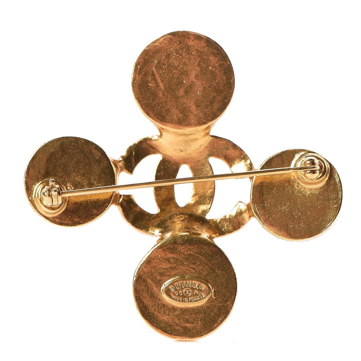 Gripoix CC Brooch Blue Gold