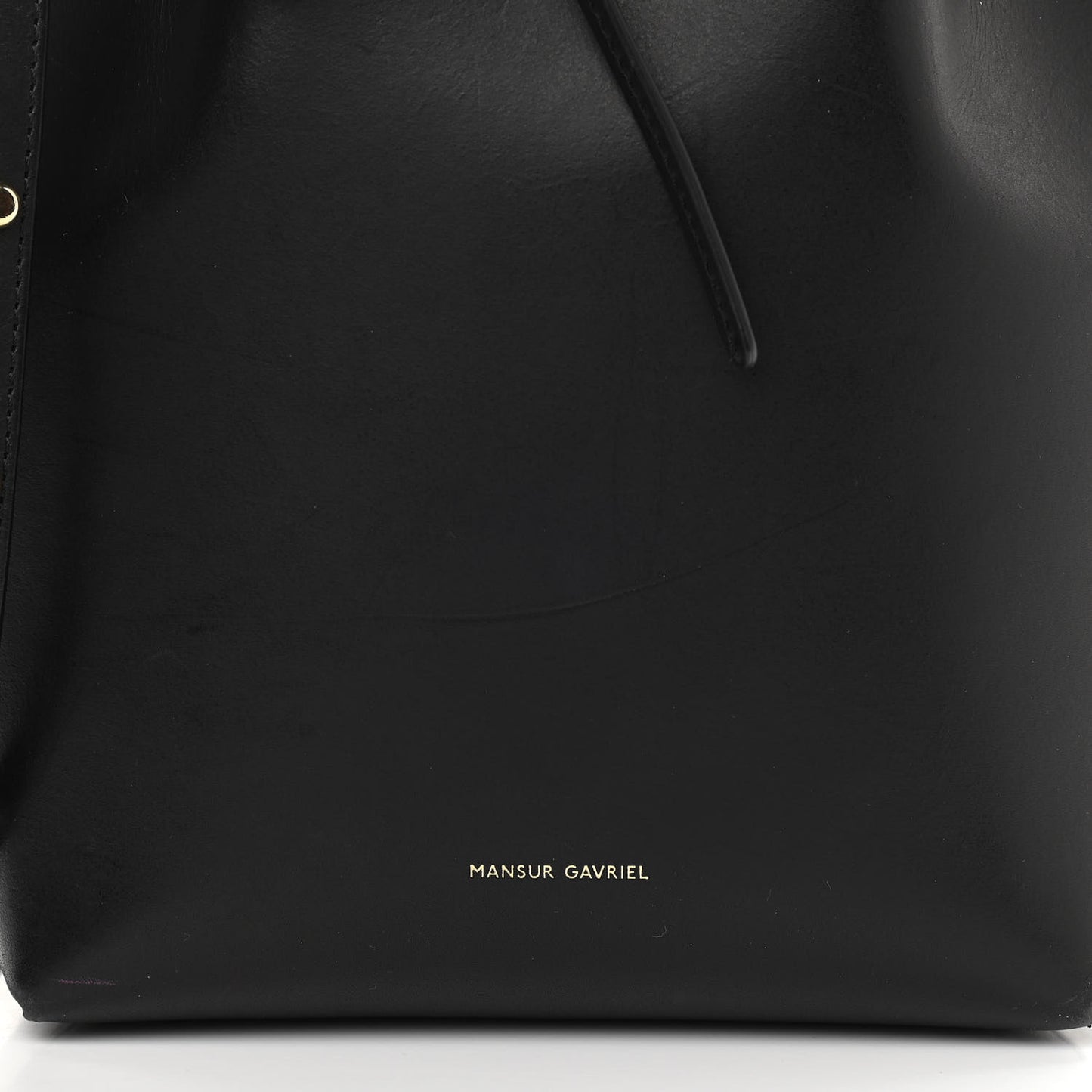 Calfskin Mini Bucket Bag Black Flamma