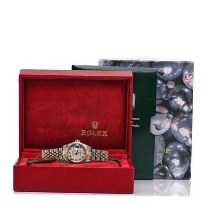 Rolex Stainless Steel 18K Yellow Gold 26mm Oyster Perpetual Datejust Watch White Roman 79173 5 of 5