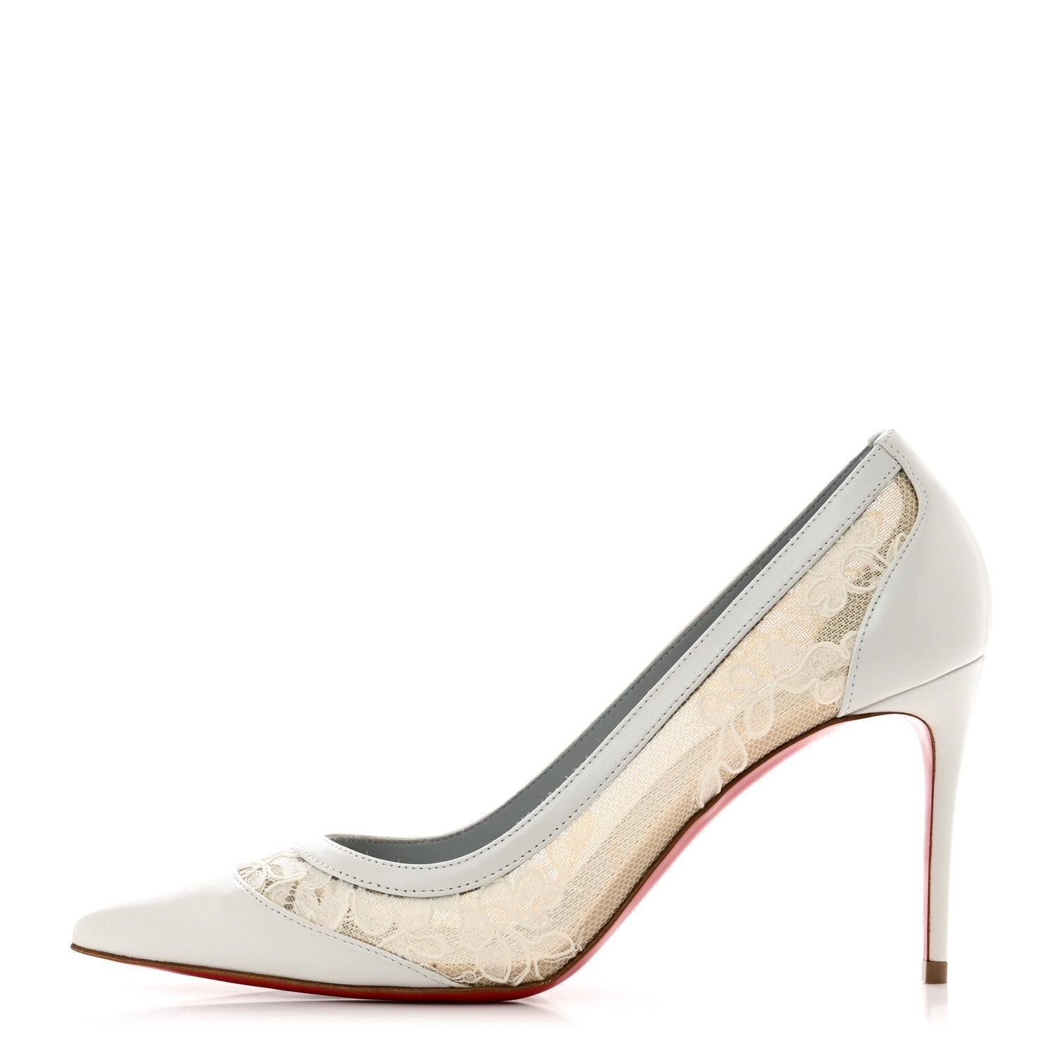 Christian Louboutin Kid Rete Lace Galativi 85 Pumps 38 White 1 of 8