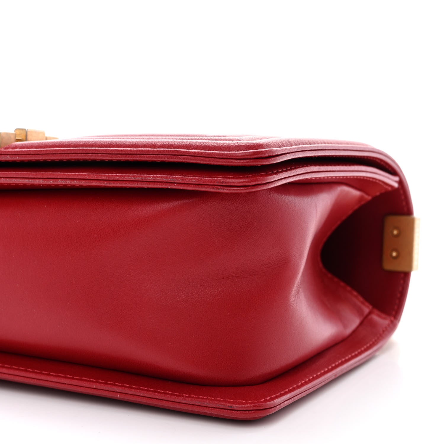 Chanel Lambskin Quilted Medium Boy Flap Dark Red 10 of 11