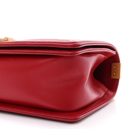 Chanel Lambskin Quilted Medium Boy Flap Dark Red 10 of 11