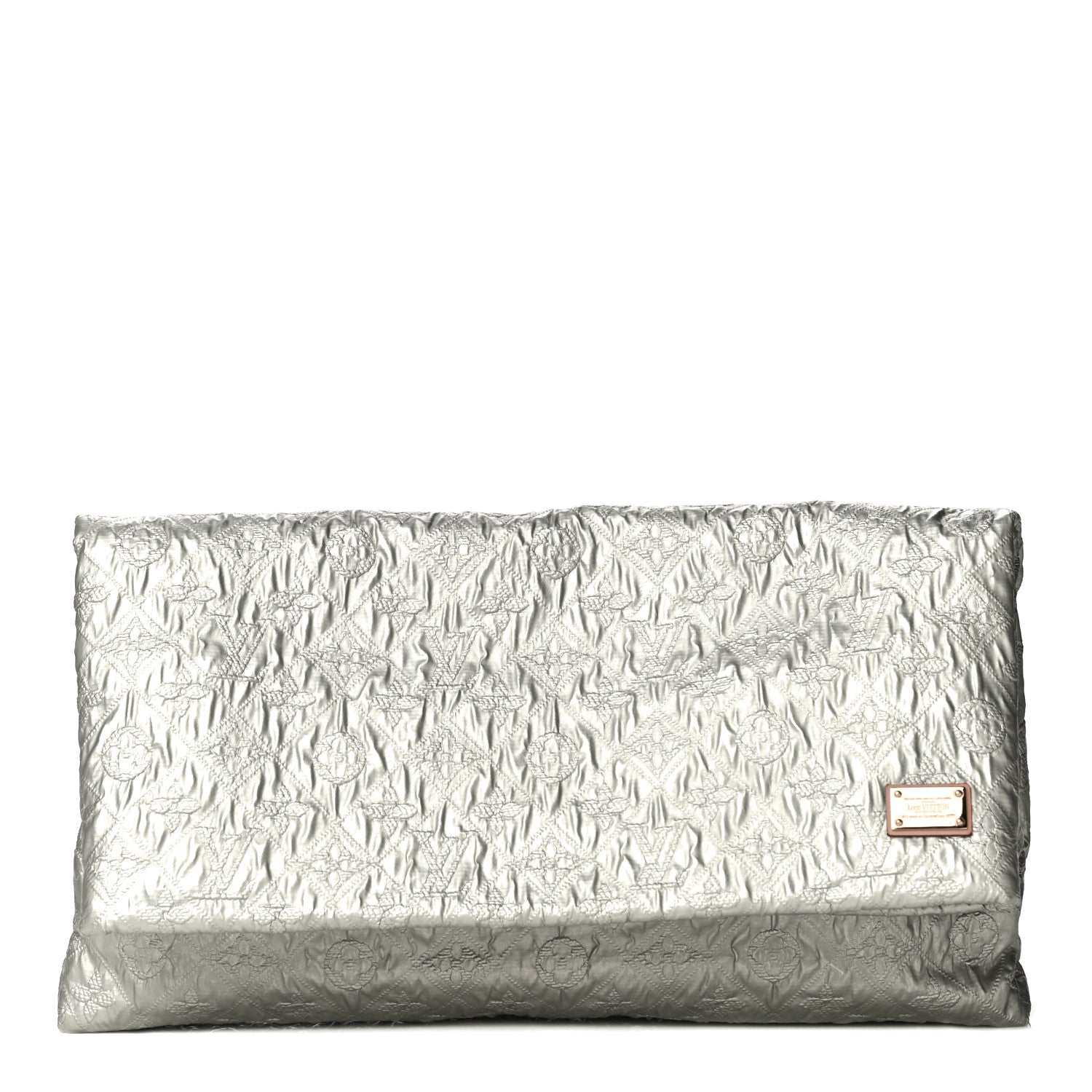 Louis Vuitton Jacquard Quilted Monogram Limelight Clutch GM Perle 1 of 9