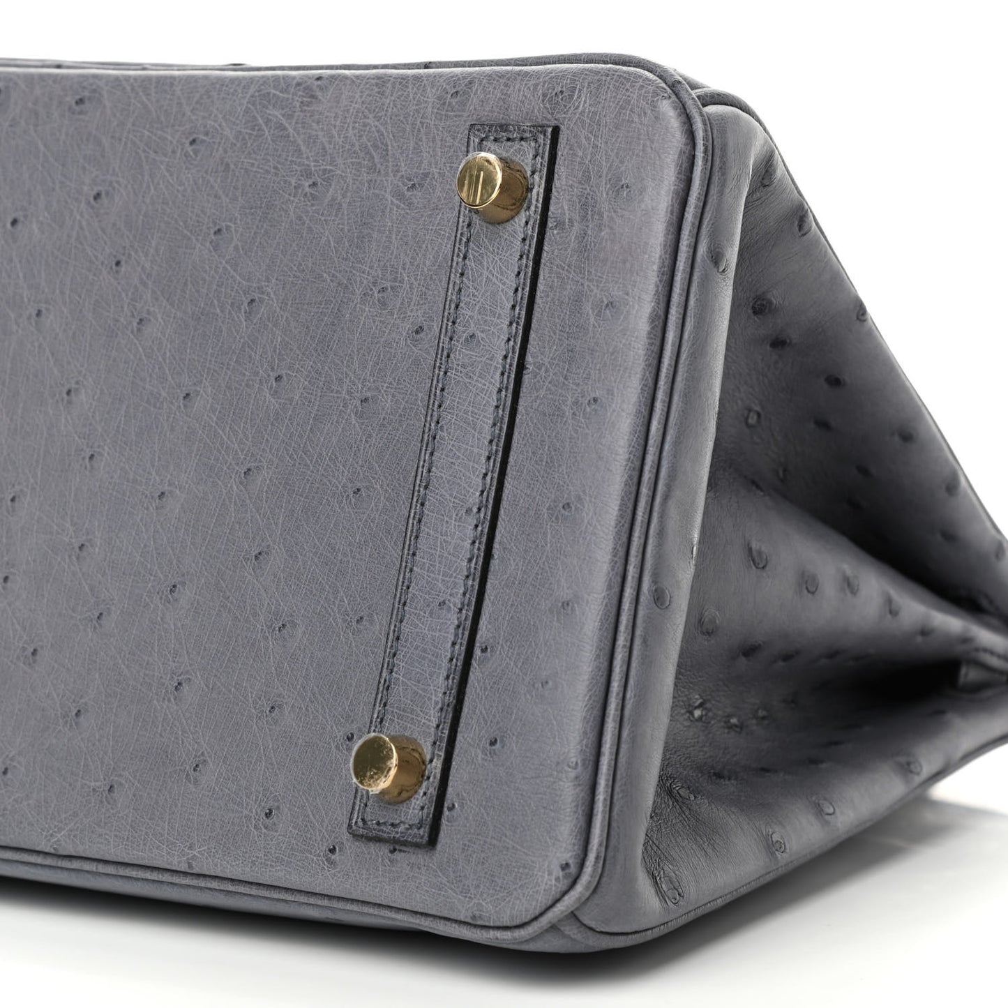 Ostrich Birkin 30 Gris Agate