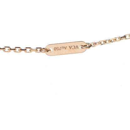 Van Cleef & Arpels 18K Yellow Gold Mother of Pearl Sweet Alhambra Pendant Necklace 6 of 8
