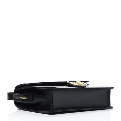 Gucci Textured Calfskin Small Torchon GG Ring Shoulder Bag Black 4 of 13