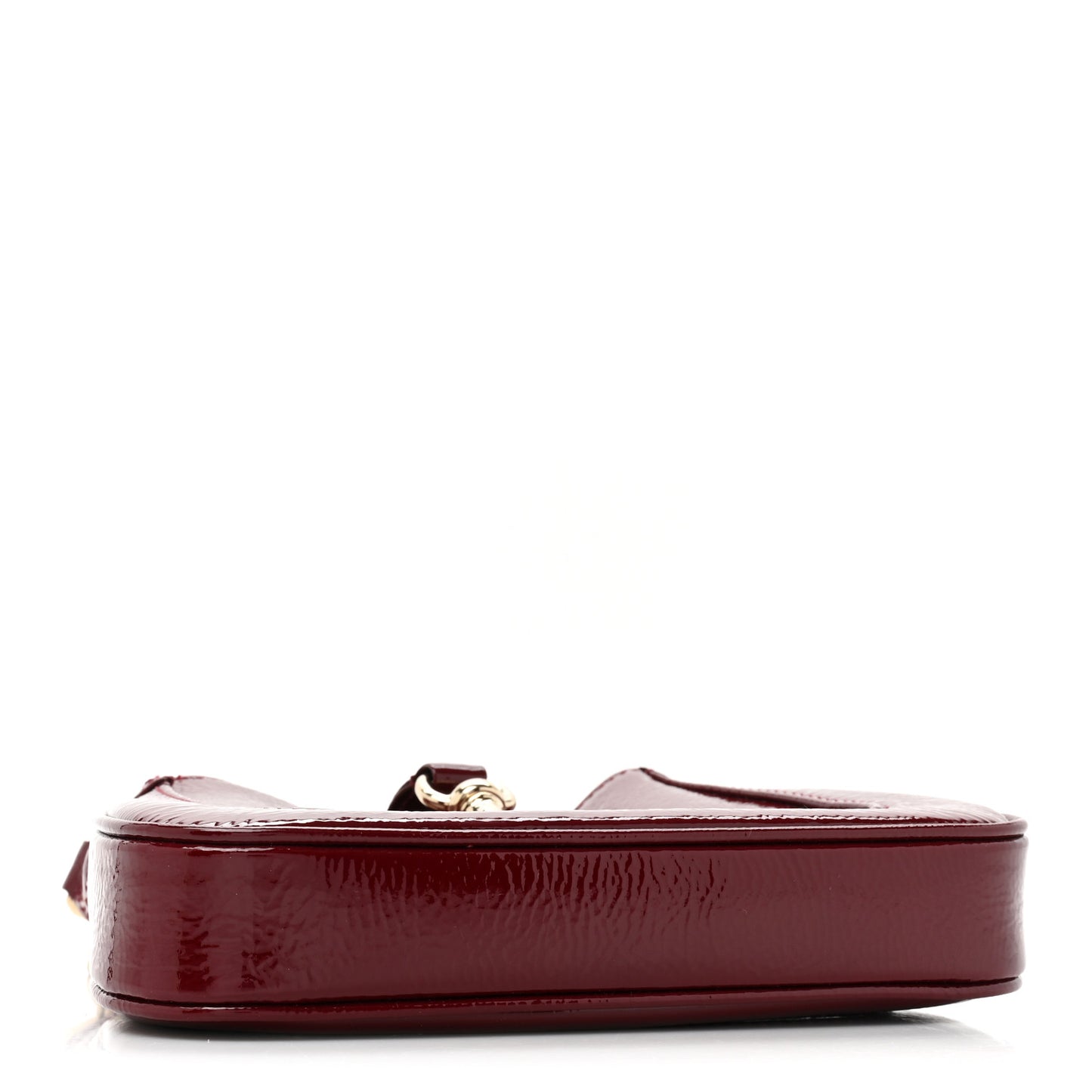 Crinkled Patent Mini Jackie Notte Bag Rosso Ancora Red