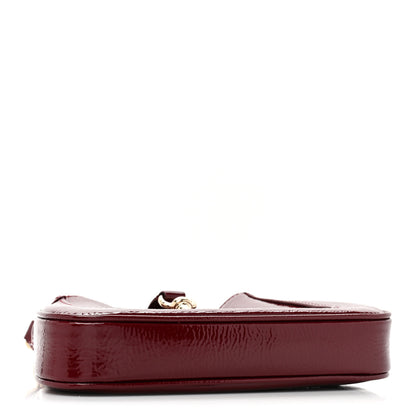 Gucci Crinkled Patent Mini Jackie Notte Bag Rosso Ancora Red 4 of 10