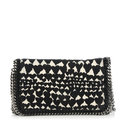 Stella McCartney Faux Leather Falabella Hearts Convertible Clutch Black 1 of 9