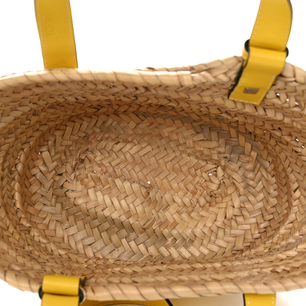 Loewe Raffia Small Basket Tote Bag Natural Yellow 5 of 10