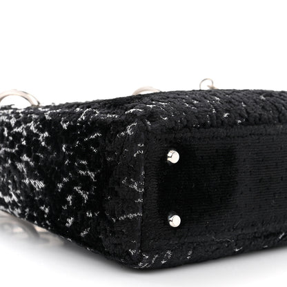 Christian Dior Velvet Leopard Print Mini Lady Dior Black 9 of 10
