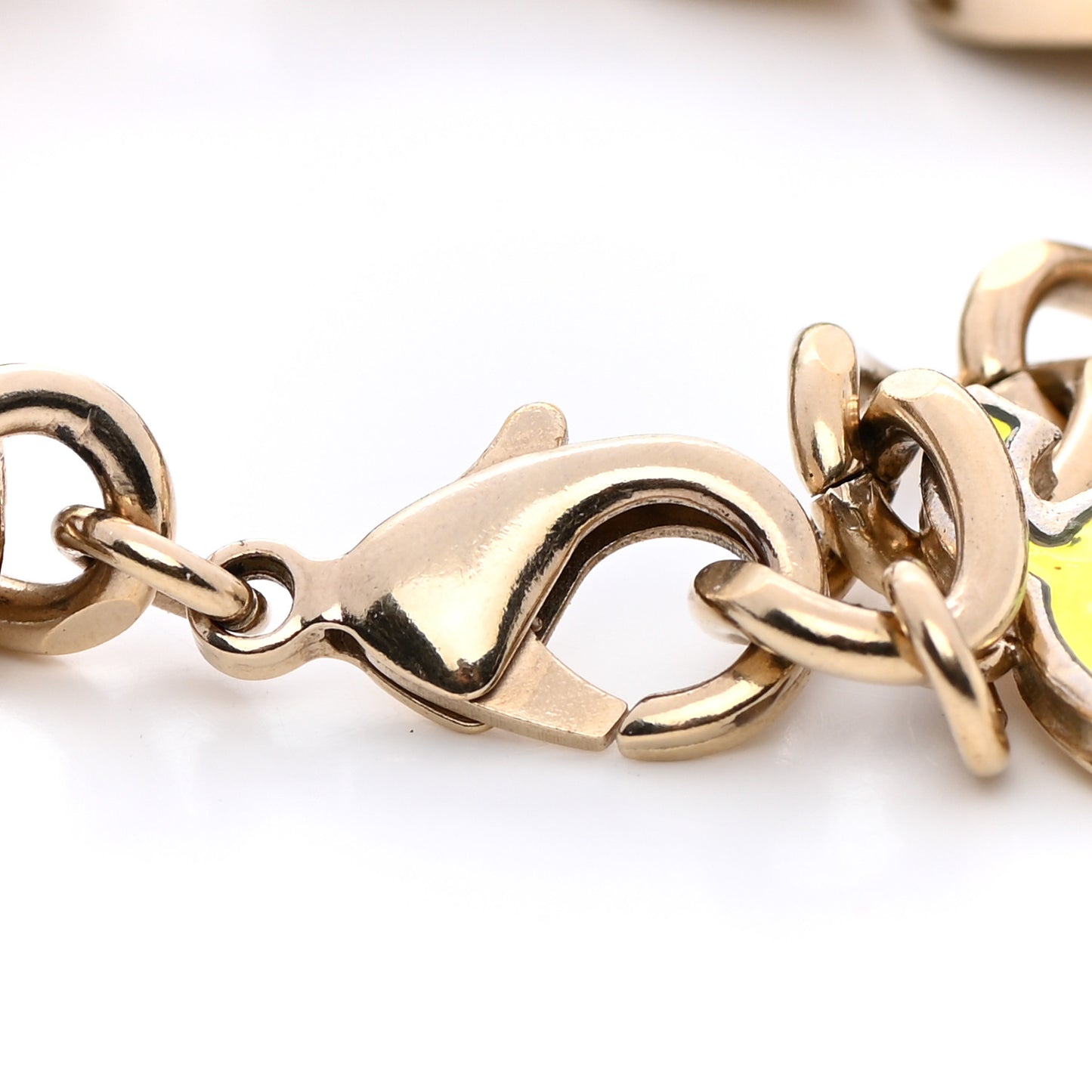 Iridescent CC Chain Link Bracelet Gold