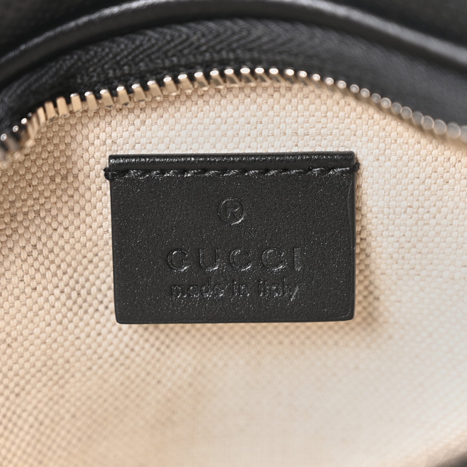 Gucci Calfskin GG Tennis Embossed Belt Bag Black 11 of 19