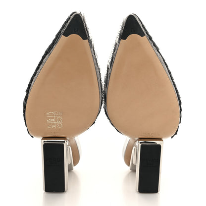 Fendi Paillette Embellished Fendi First Slingback Pump 37 Grigio 5 of 7