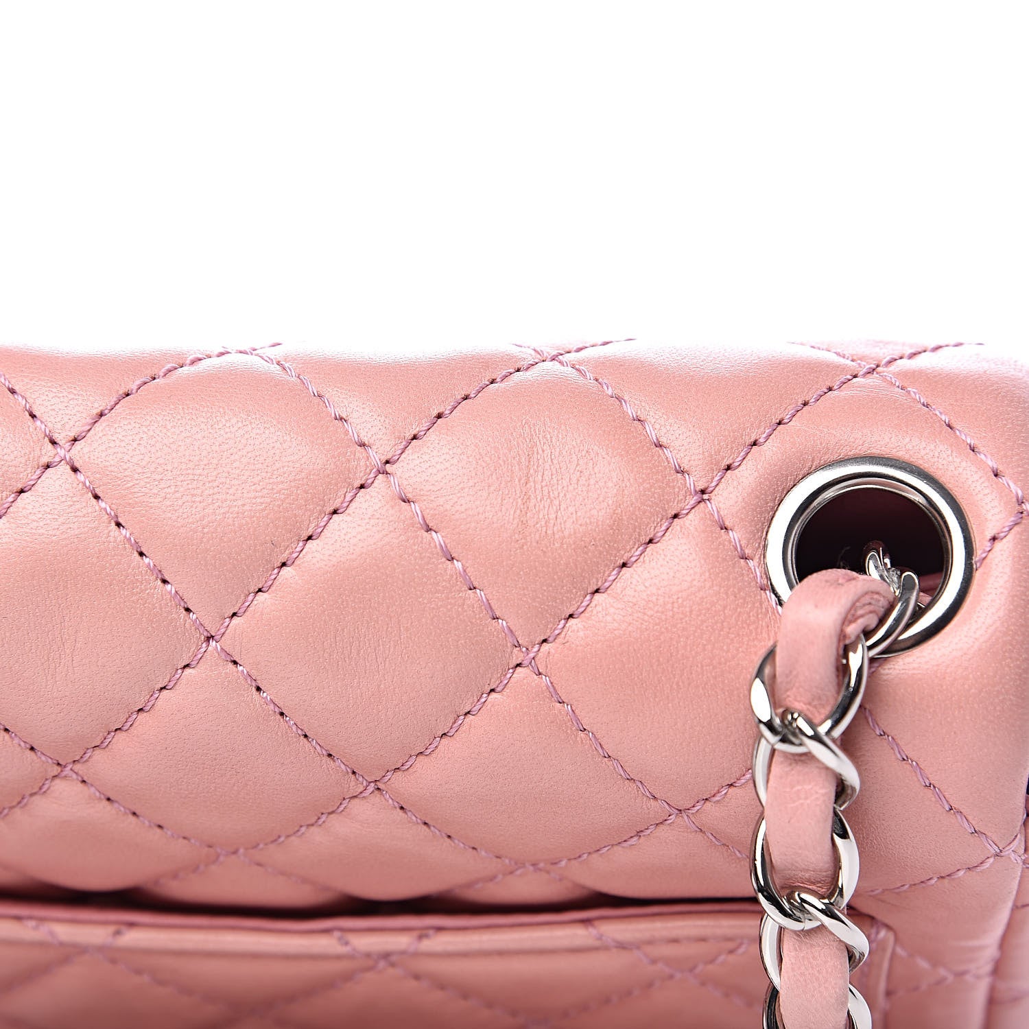 Chanel Lambskin Quilted Mini Square Flap Pink 11 of 13
