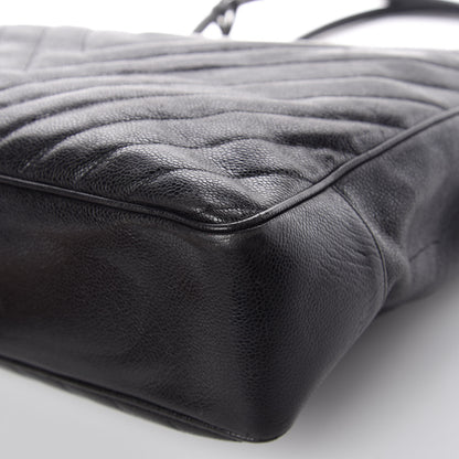 Chanel Caviar Chevron Quilted Shoulder Bag Black 10 of 14
