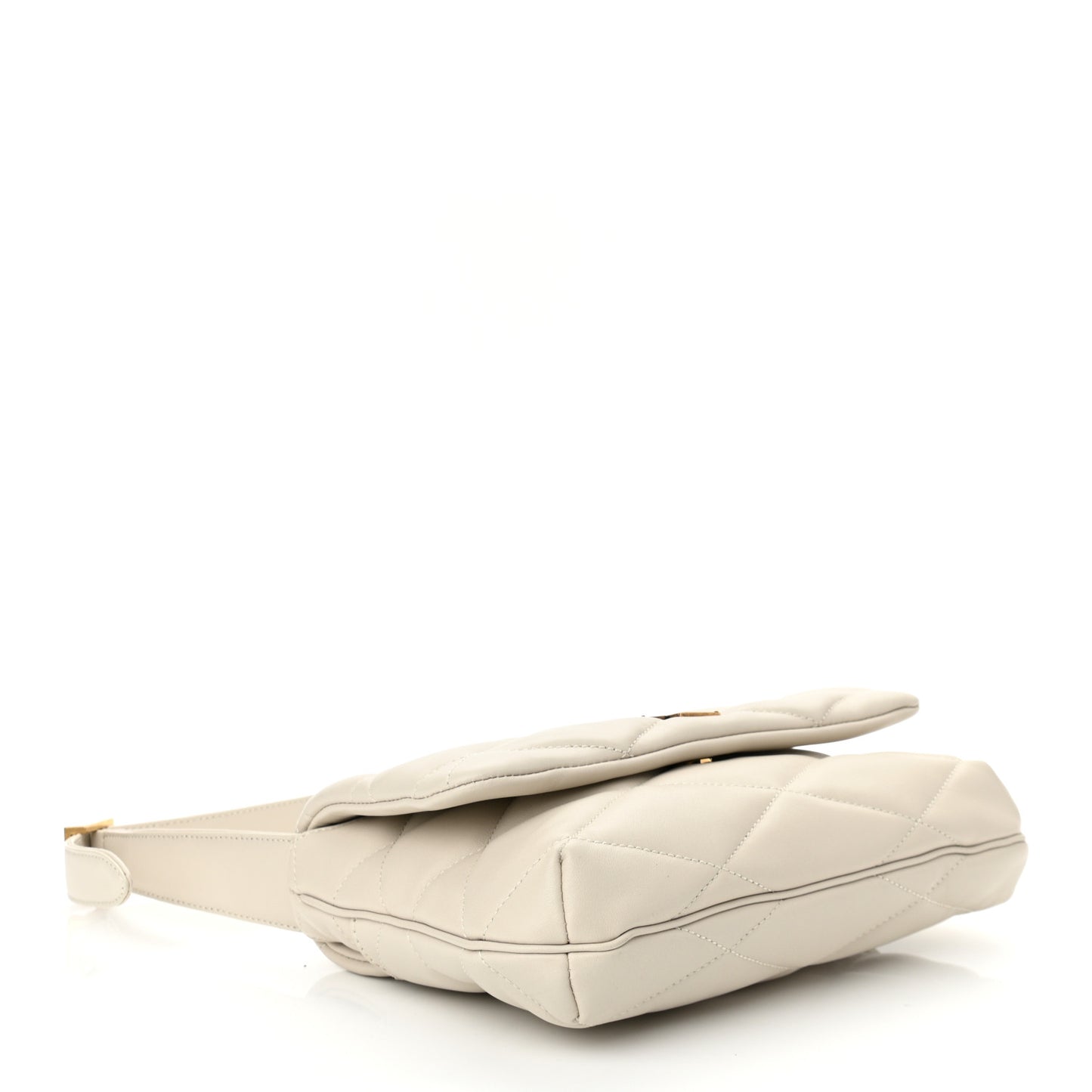 Lambskin Quilted Le 57 Diamond Shoulder Bag Crema Soft