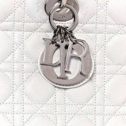 Christian Dior Lambskin Cannage Large Lady Dior White 7 of 13