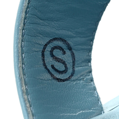 Hermes Box Calfskin Oran Sandals 37 36 Light Bleu 10 of 10