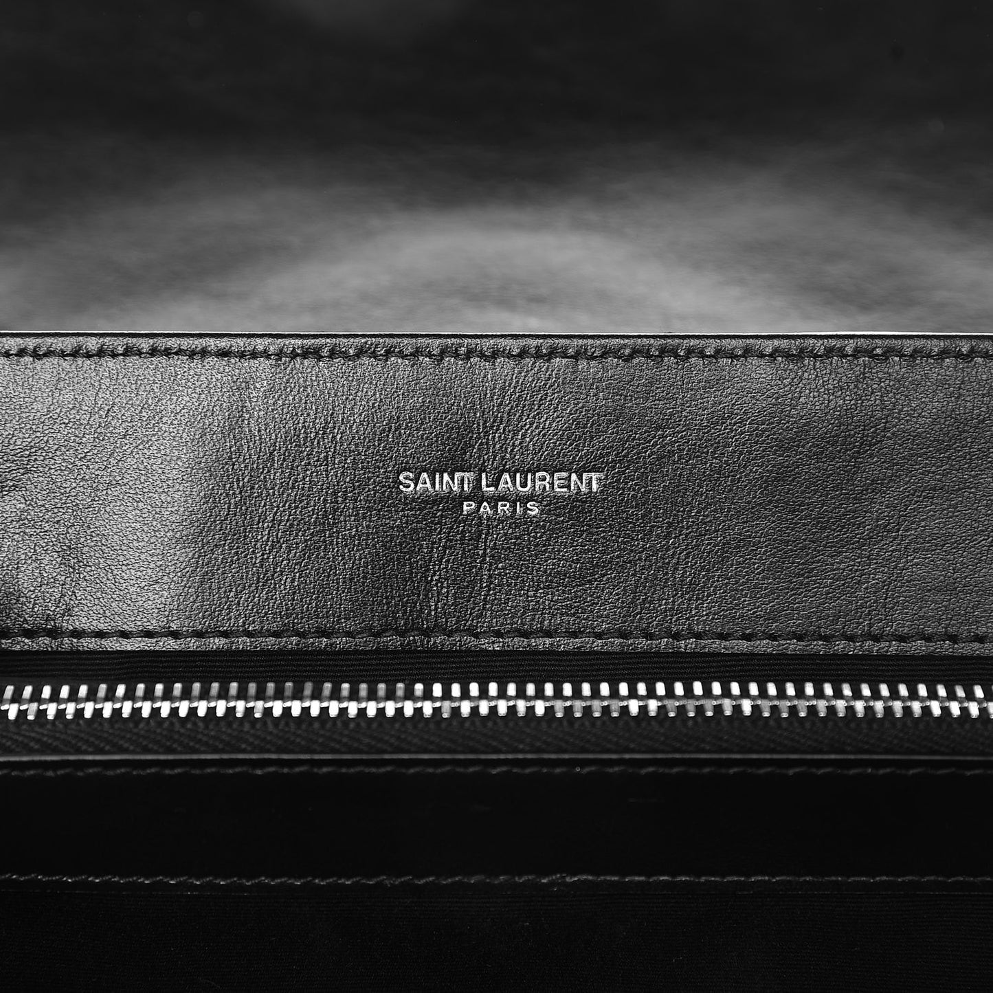 Calfskin Y Quilted Monogram Medium Loulou Chain Satchel Black