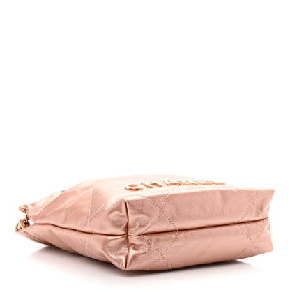 Chanel Metallic Calfskin Quilted Mini Chanel 22 Copper 4 of 10