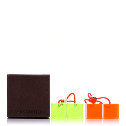 Louis Vuitton Resin Fluo Robert Wilson Hair Cubes Green Orange 4 of 4