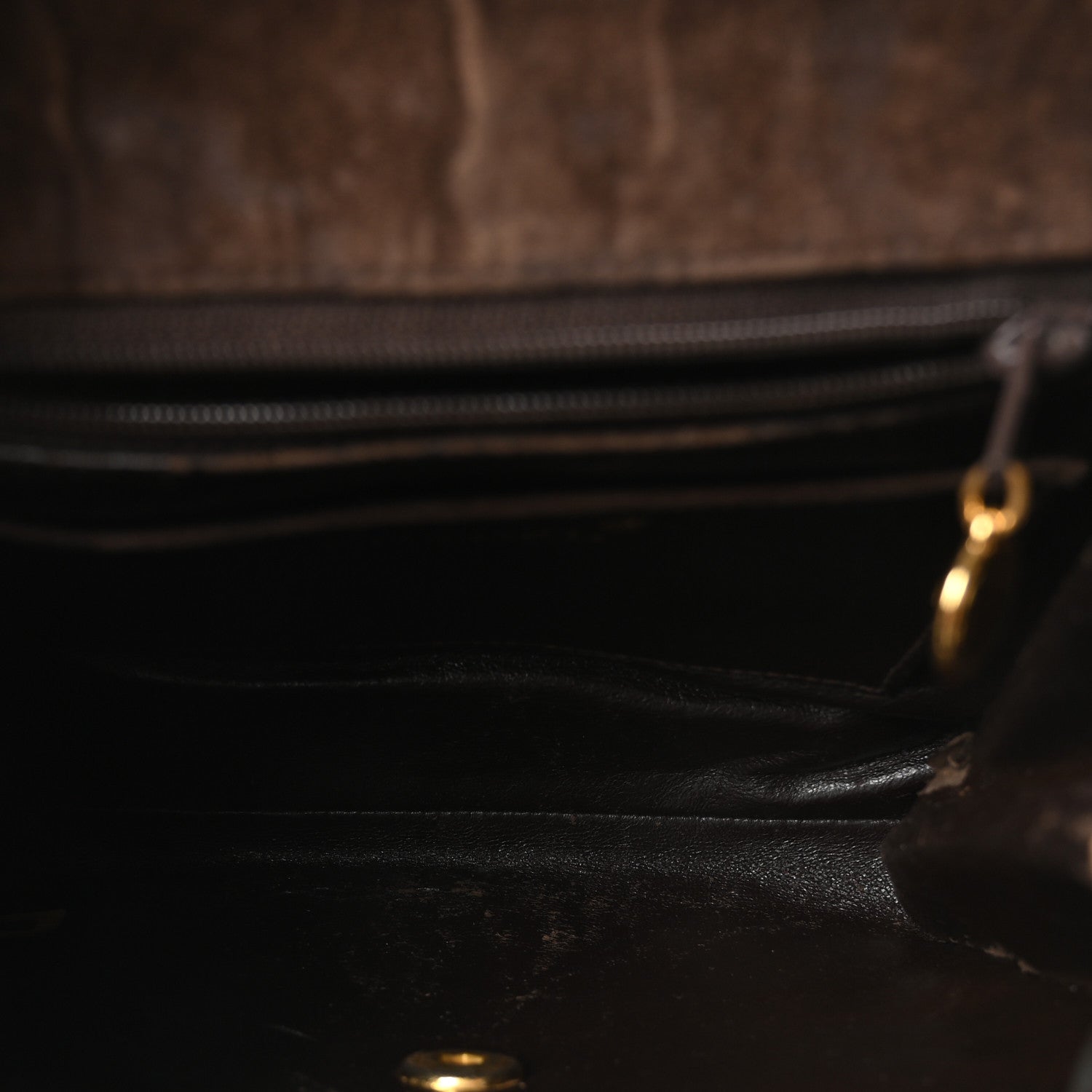 Chanel Suede Quilted CC Shoulder Bag Brown 4 of 12