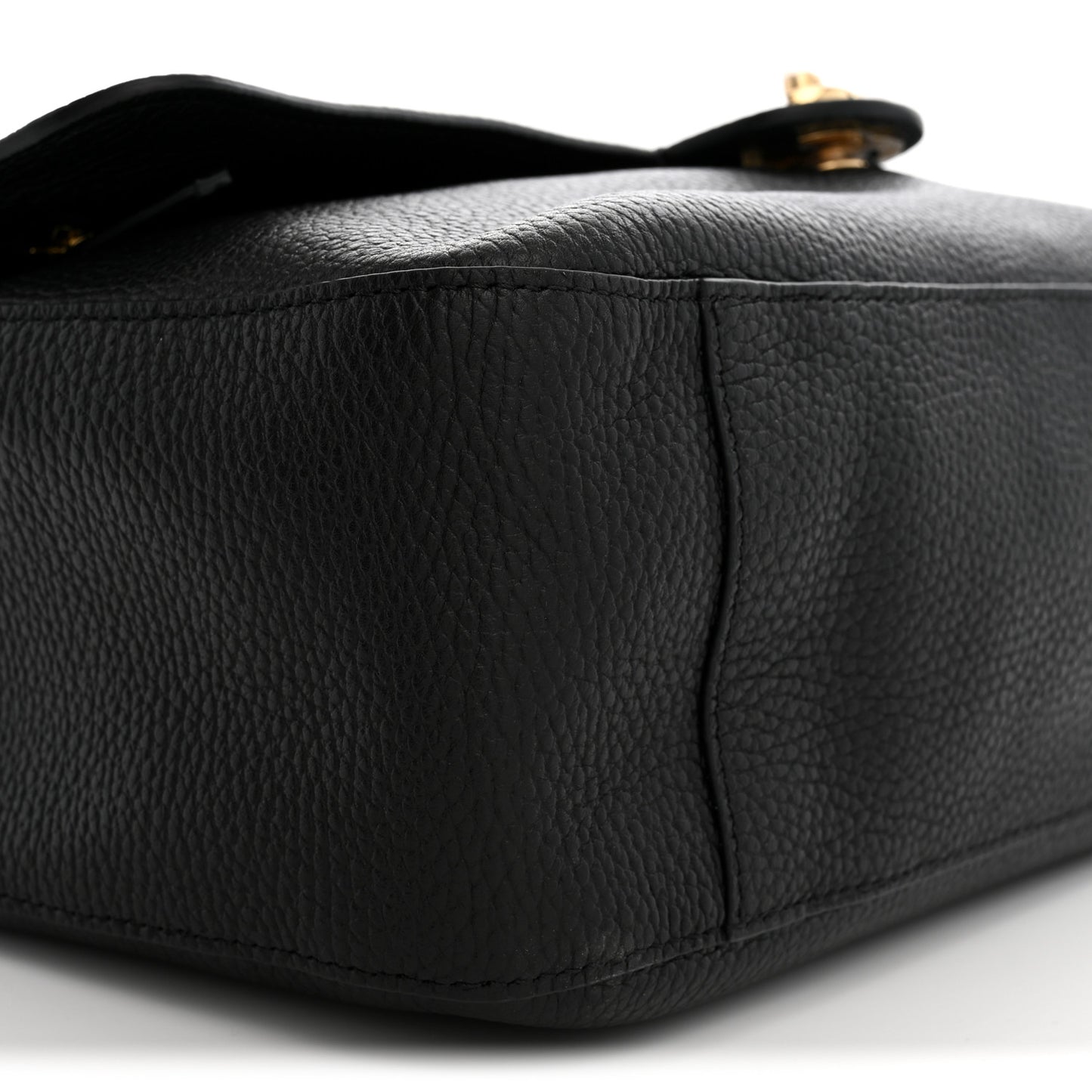 Grained Calfskin Small Souplissimo Maxi Flap Black