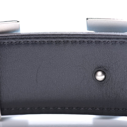 Hermes Box Togo 32mm H Belt 90 Black Blue Jean 3 of 5