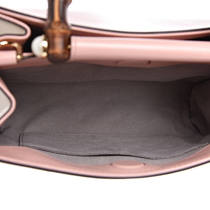 Gucci Nappa Bamboo Web Mini Nymphaea Top Handle Bag Perfect Pink Mystic White 5 of 11