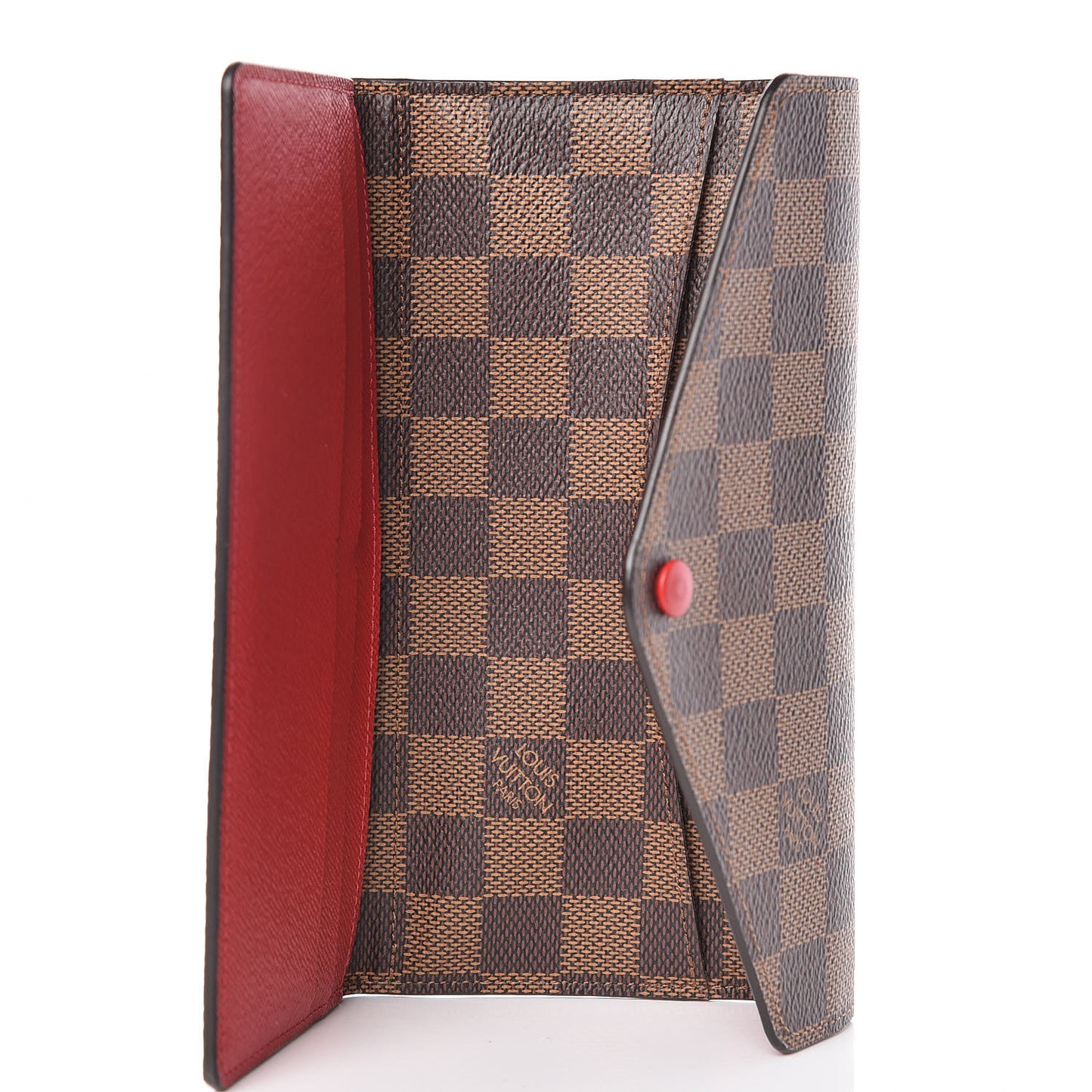 Damier Ebene Josephine Wallet Red