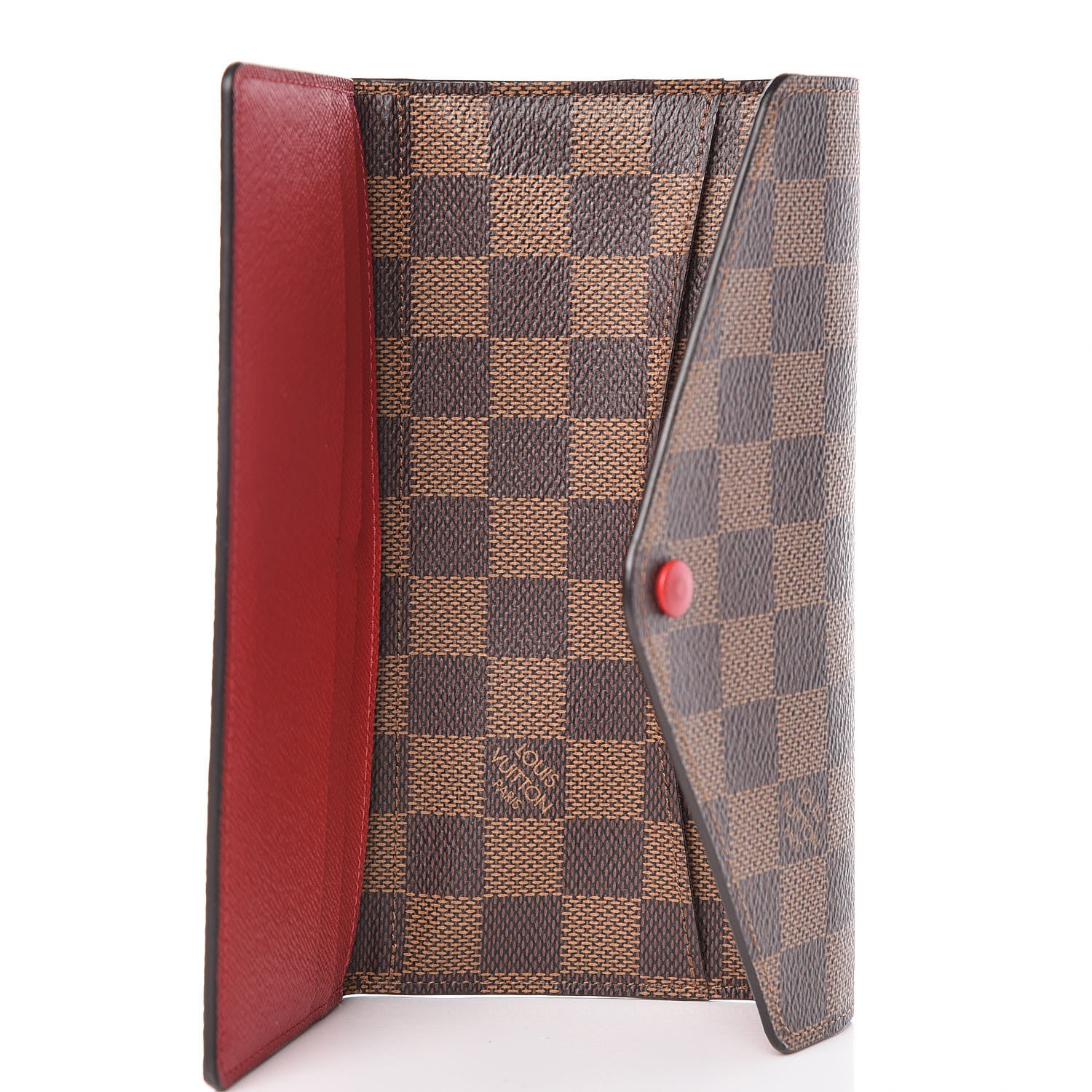 Louis Vuitton Damier Ebene Josephine Wallet Red 6 of 10