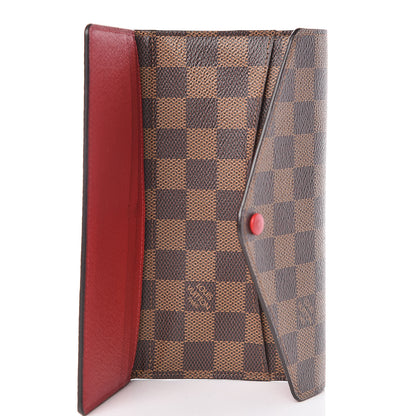 Louis Vuitton Damier Ebene Josephine Wallet Red 6 of 10