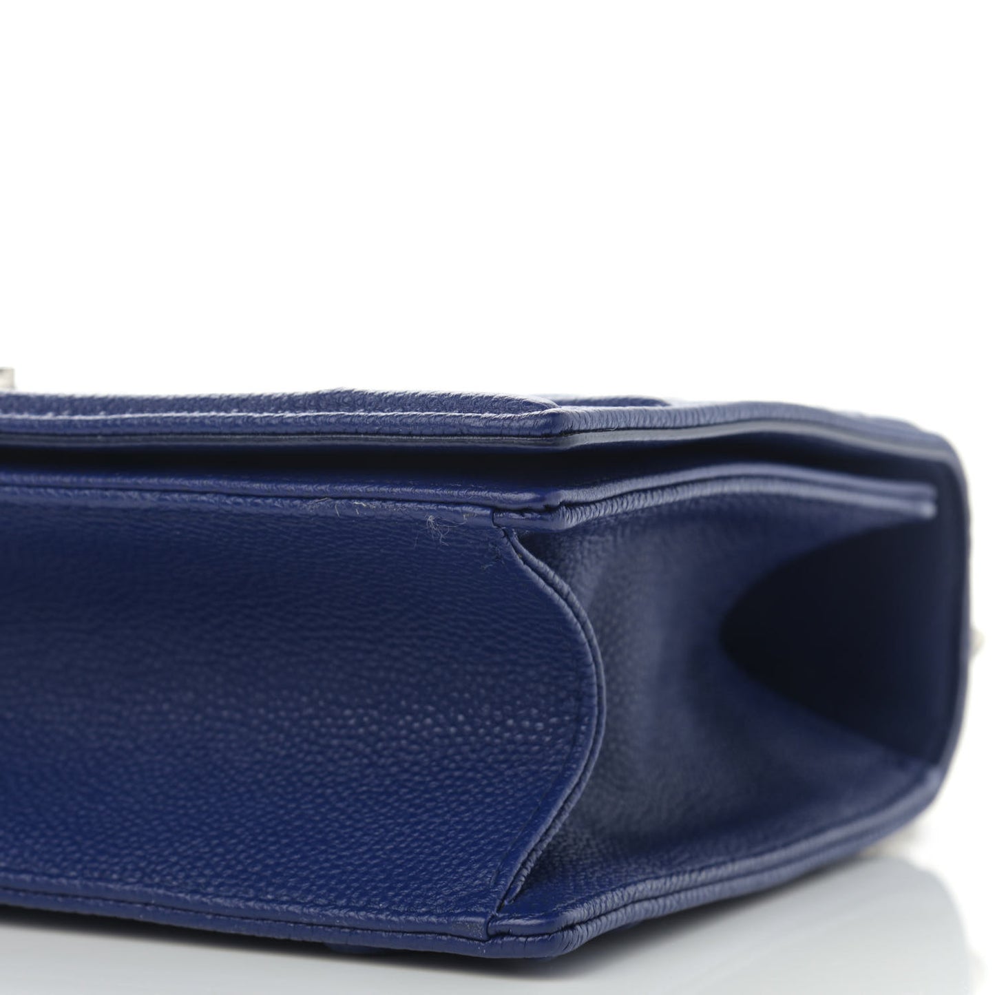 Grained Calfskin Medium Diorama Flap Bag Blue