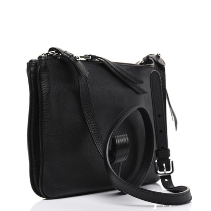 Prada Vitello Phenix Double Zip Crossbody Bag Black 3 of 18