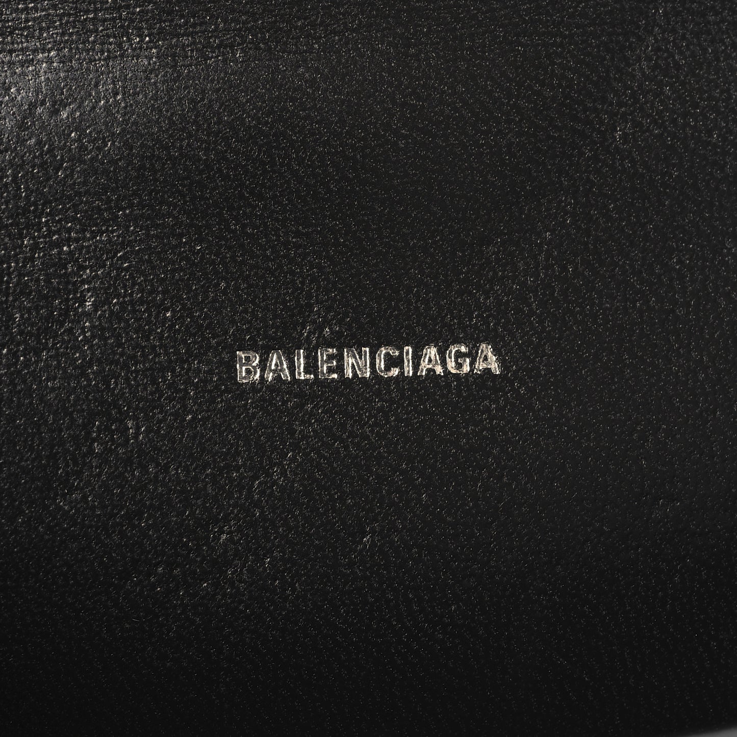 Grained Calfskin Hourglass Top Handle Bag XS Black